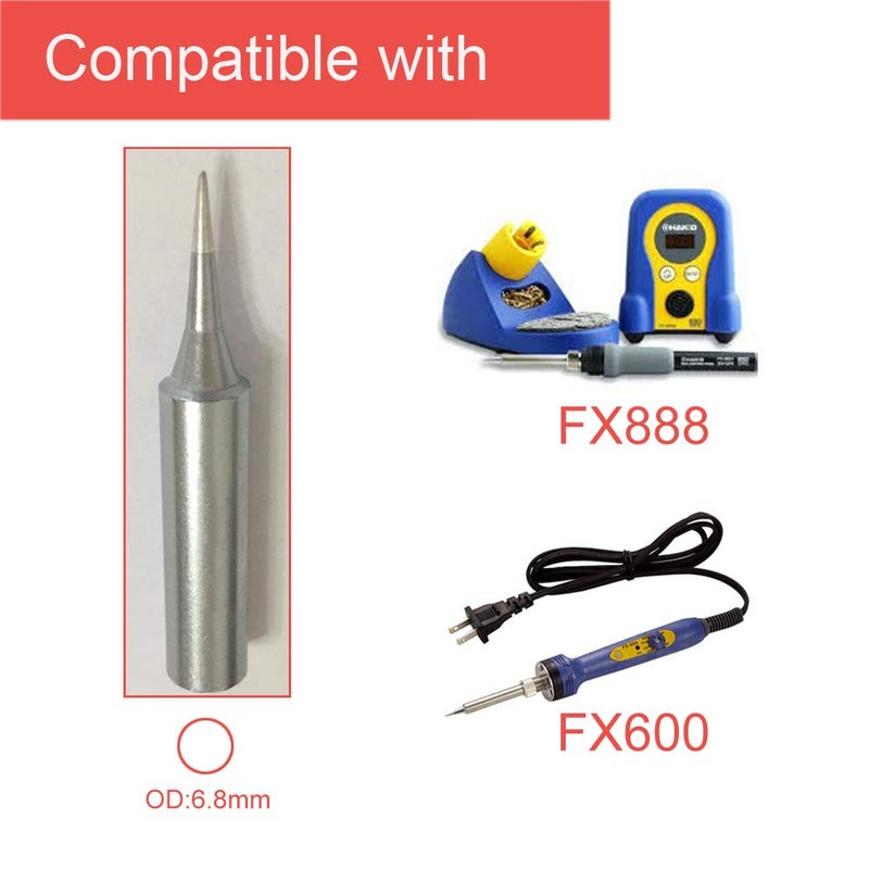 SolderFun T18 Soldering Tips For HAKKO FX-888D FX-888 FX-8801 FX-600 (10 pcs tip set) - Image 2